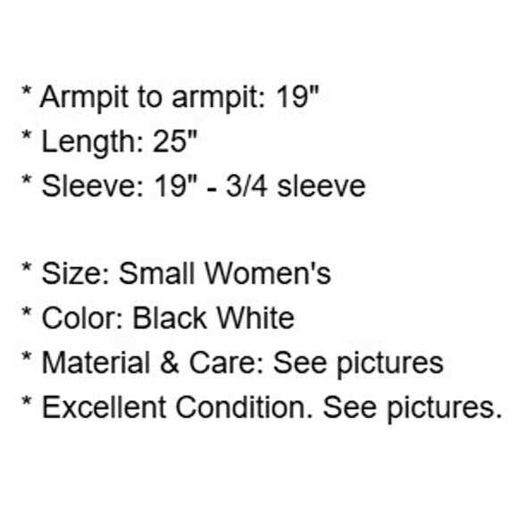 Talbots Top Small Womens Black White Stripe Blouse Side Zip Faux Wrap Pullover - Picture 4 of 13